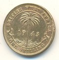 47003 Британская западная Африка. 1 шиллинг. 1943 г.