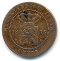 46002 Голландская Индия. 1 цент. 1856 г.